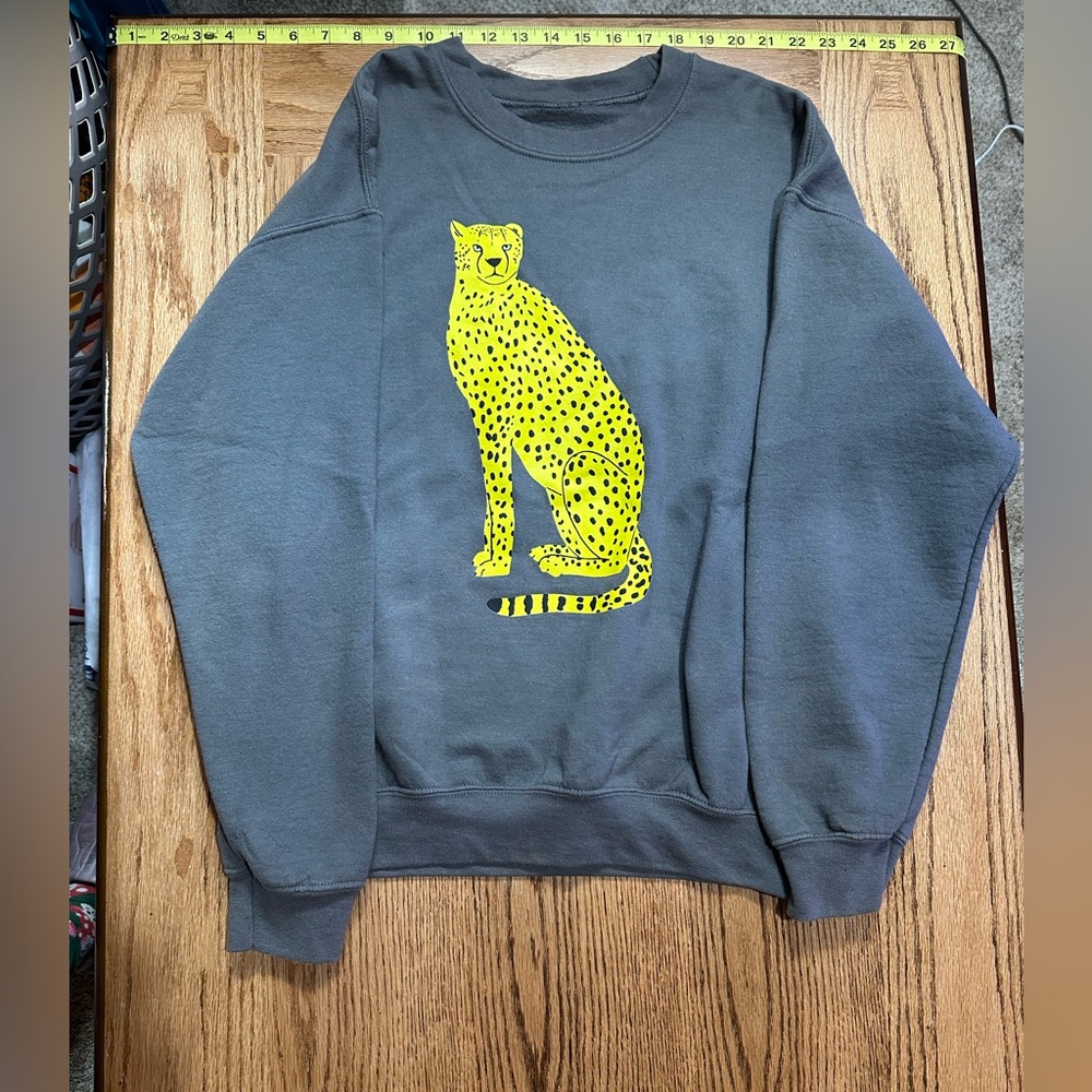 Lorien Stern Gray Cheetah Sweatshirt